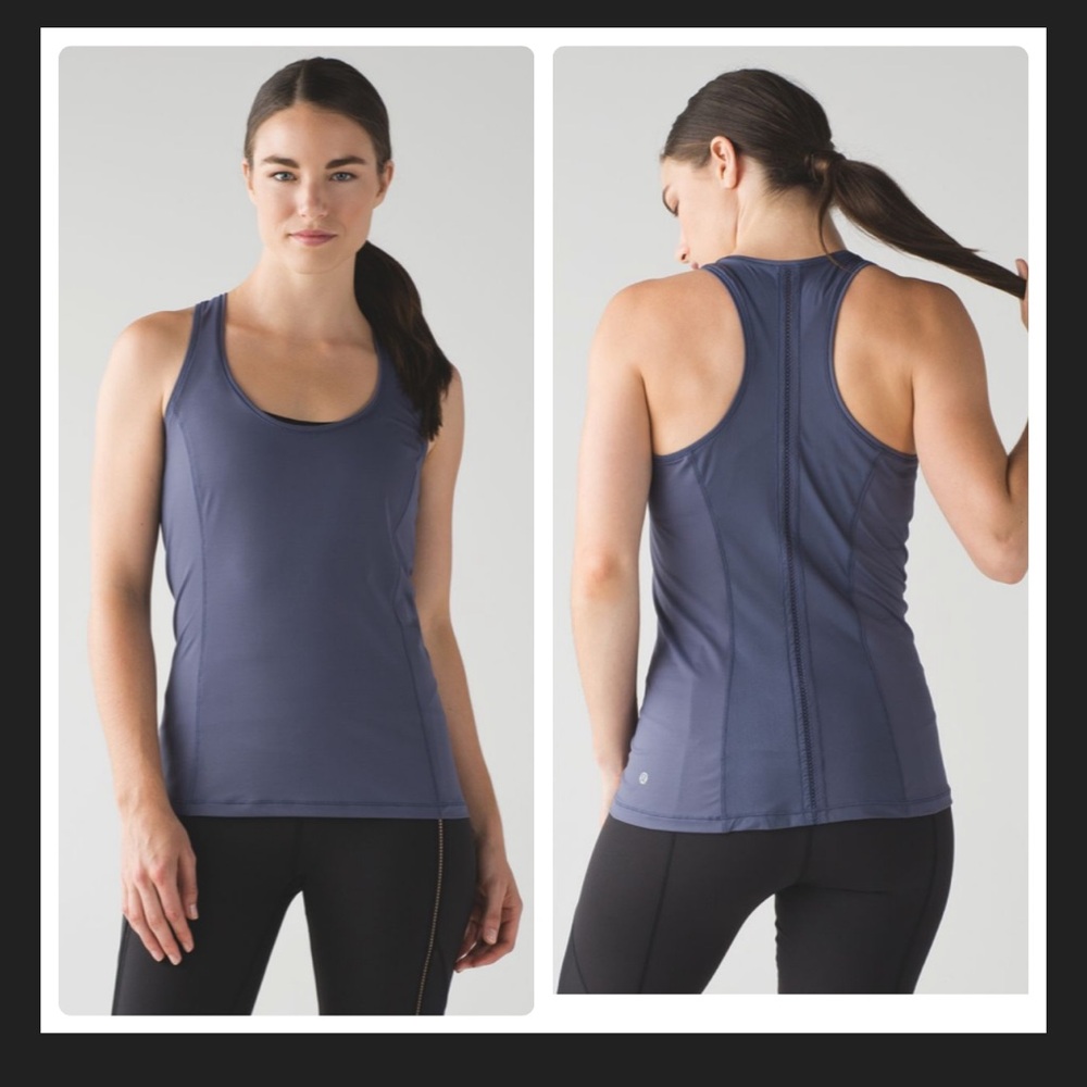 Lululemon Sculpt It Singlet In Greyvy